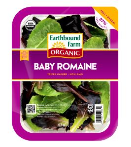 1 Serving Organic Baby Romaine, Clamshell