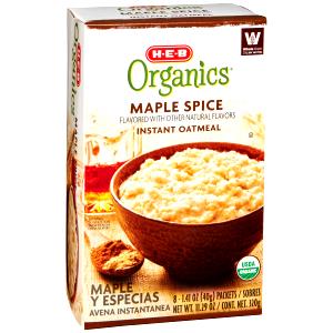 1 Serving Organic Instant Oatmeal - Maple Spice