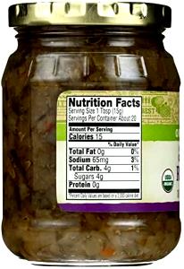 1 Serving Organic Selections Sweet Pickle Relish