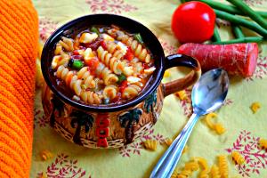 1 Serving Pasta Soup, Spiral, Mix