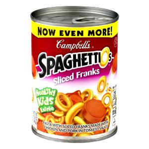 1 Serving Pasta with Sliced Franks In Tomato Sauce Entree (Canned)