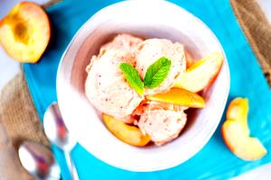 1 Serving Peach Frozen Yogurt