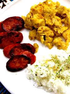 1 serving Portuguese Sausage Eggs & Rice