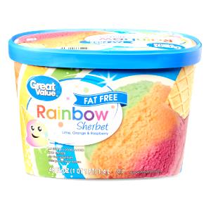 1 Serving Rainbow Sherbet Quart