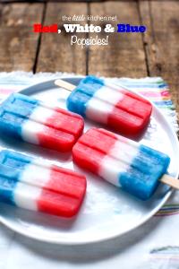 1 Serving Red / White / Blue (Lemonade, Strawberry, Blue Raspberry) Ice Pops