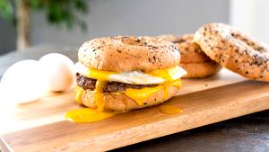 1 Serving Sausage, Egg And Cheese Bagel