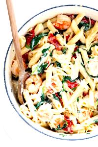 1 serving Shrimp Florentine Pasta