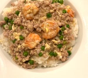 1 Serving Shrimp With Lobster Sauce Lunch Bowl Served With Brown Rice