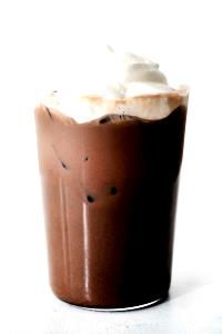 1 Serving Small Iced Caffe Mocha With Sugar-Free Chocolate And Whip 12Oz., 8 Tbsp. Whip - Pacific Soy