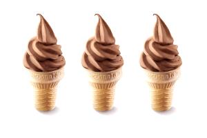 1 Serving Soft Serve Cone, Chocolate