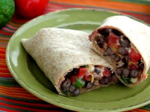 1 serving Spicy Black Bean Veggie Wrap