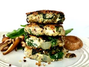 1 Serving Spinach And Mushroom Vegetarian Burger