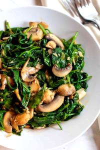 1 Serving Spinach And Mushroom