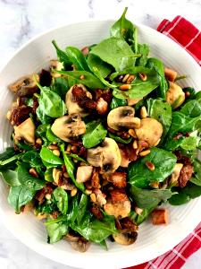 1 Serving Spinach Mushroom Salad