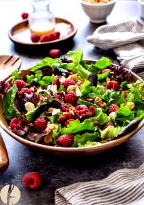 1 Serving Spring Mix Salad (Tossed With Raspberry Vinaigrette) Grilled Hot Wraps