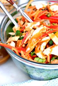 1 Serving State Line Chinese Chicken Salad - Special Request Less Peanuts And No Dressing