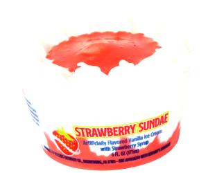 1 Serving Strawberry Sundae Ice Cream Cups