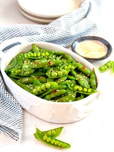 1 Serving Sugar Snap Peas & Gourmet Sauce