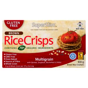 1 Serving Superslim Brown Rice Crisps Crackers - Multigrain