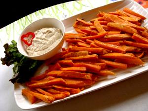 1 serving Sweet Potato Fries with Creamed Maple Bacon Dip