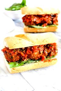 1 Serving Italian Meatball W/ Marinara Sauce Sandwich Without Condiments