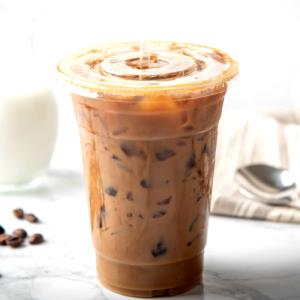 1 Serving Tall - Iced Syrup Flavored Latte - Soy (CD) Milk