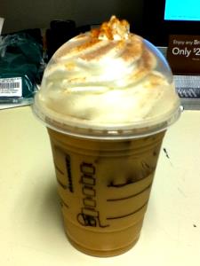 1 Serving Tall - Cinnamon Dolce Frappuccino Blended Coffee - No Whip - Nonfat Milk