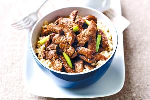 1 Serving Teriyaki Bowl Steak - Lrg - Brown Rice