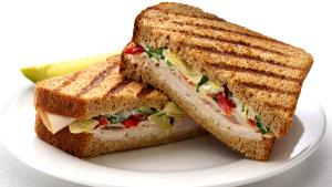 1 Serving Turkey Artichoke Hot Panini (1/2 Sandwich)