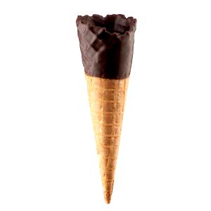 1 Serving Vanilla, Chocolate Dipped Waffle Cone, One Scoop