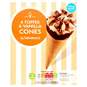 1 Serving Vanilla Cone, 9 Pack