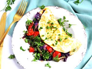 1 Serving Vegetarian Egg White Omelette