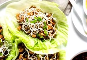 1 Serving Vegetarian Lettuce Wraps With Rice Sticks Add