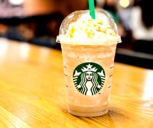 1 Serving Venti - Caramel Frappuccino Light Blended Coffee - Whole Milk