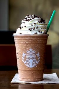 1 Serving Venti - Peppermint Mocha Twist Frappucinno Blended Coffee - No Whip - Soy (CD) Milk