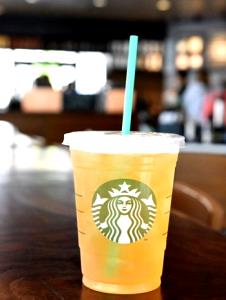 1 Serving Venti - Tazo Green Shaken Iced Tea Lemonade - Nonfat Milk