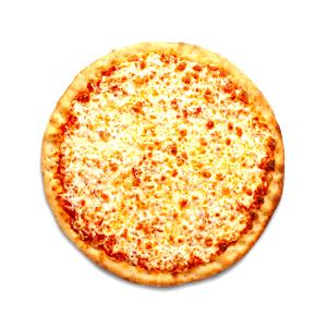 1 slice = 1/10 pizza (123 g) Cheese Pizza (Large, Round)