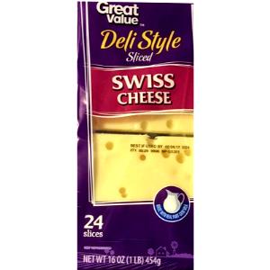 1 slice (1 oz) Heavenly Light Swiss Cheese