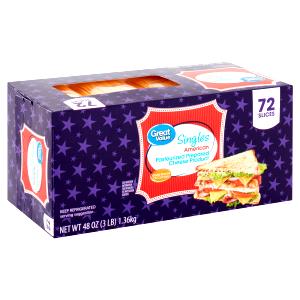 1 slice (19 g) Pasteurized Prepared American Cheese Singles