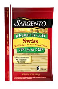 1 slice (19 g) Reduced Fat Swiss Cheese