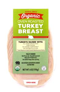 1 slice (25 g) Organic Oven Roasted Turkey Breast