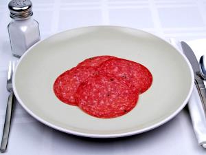 1 slice (28 g) Cooked Salami Reduced Sodium