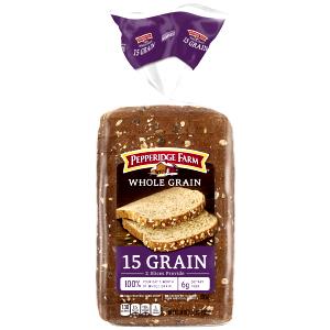 1 slice (28 g) Small Slice Whole Grain 15 Grain Bread