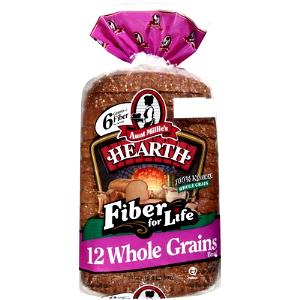 1 slice (53 g) Hearth Fiber for Life 12 Whole Grain Bread