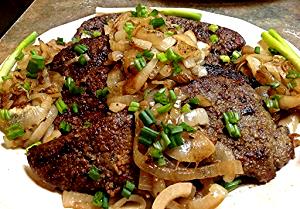 1 Slice Beef Liver, Pan-Fried