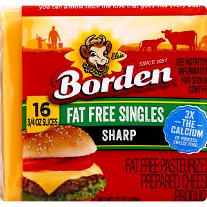 1 slice Fat Free Sharp Cheddar Cheese Singles