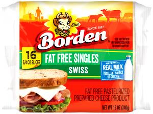 1 slice Fat Free Swiss Cheese Singles