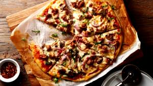 1 Slice Medium Sausage & Mushroom Pizza