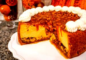 1 slice Pumpkin Pecan Cheesecake (7")