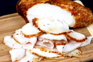 1 Slice Turkey Lunchmeat, Thick Sliced, Cajun Style Deep Fried